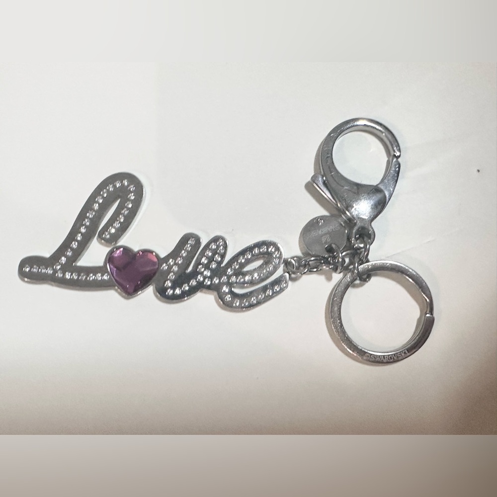 Swarovski love keychain.